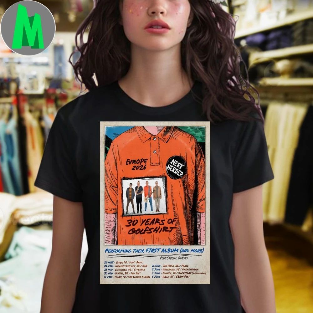 Nerf Herder Europe Tour 2026 Poster T-Shirt