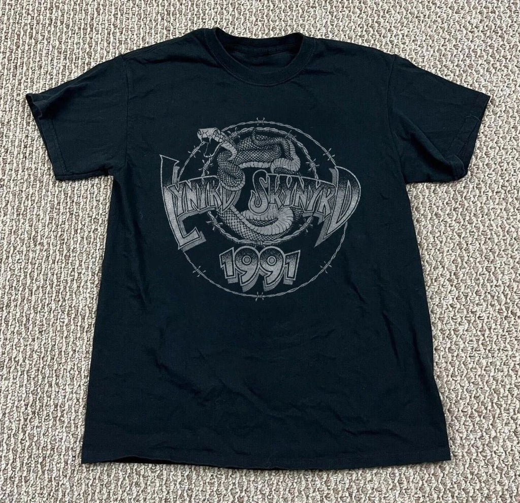 Vintage Lynyrd Skynyrd 1991 T-shirt, Black Unisex Cotton T-shirt, Size S-5XL