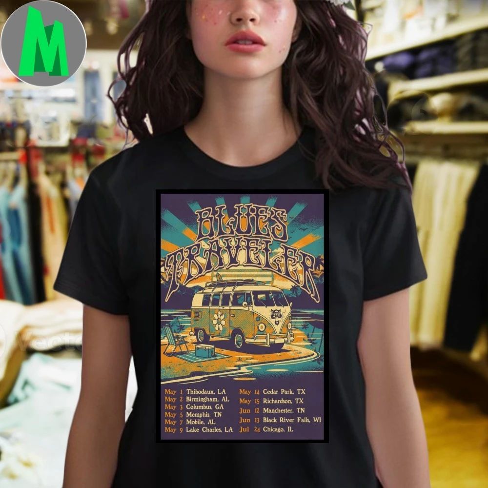 Blues Traveler Summer Tour 2026 Poster Shirt