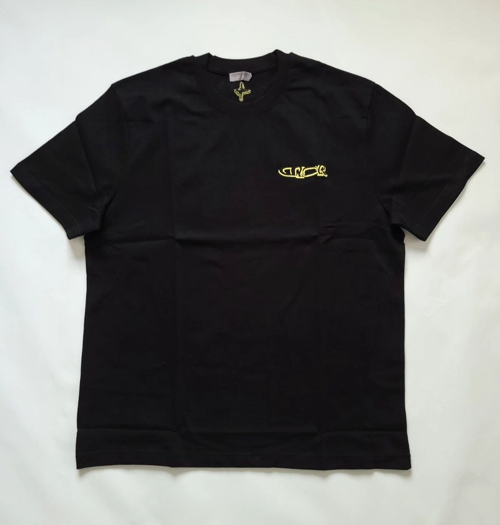 Dior Men's Authentic Black Embroidered Logo T-Shirt Size 2XL