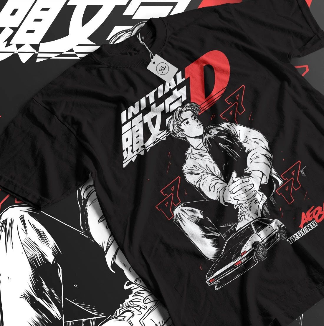 Initial D Itsuki Fujiwara T-Shirt Sport Anime Manga Movie Unisex  Shirt All Size
