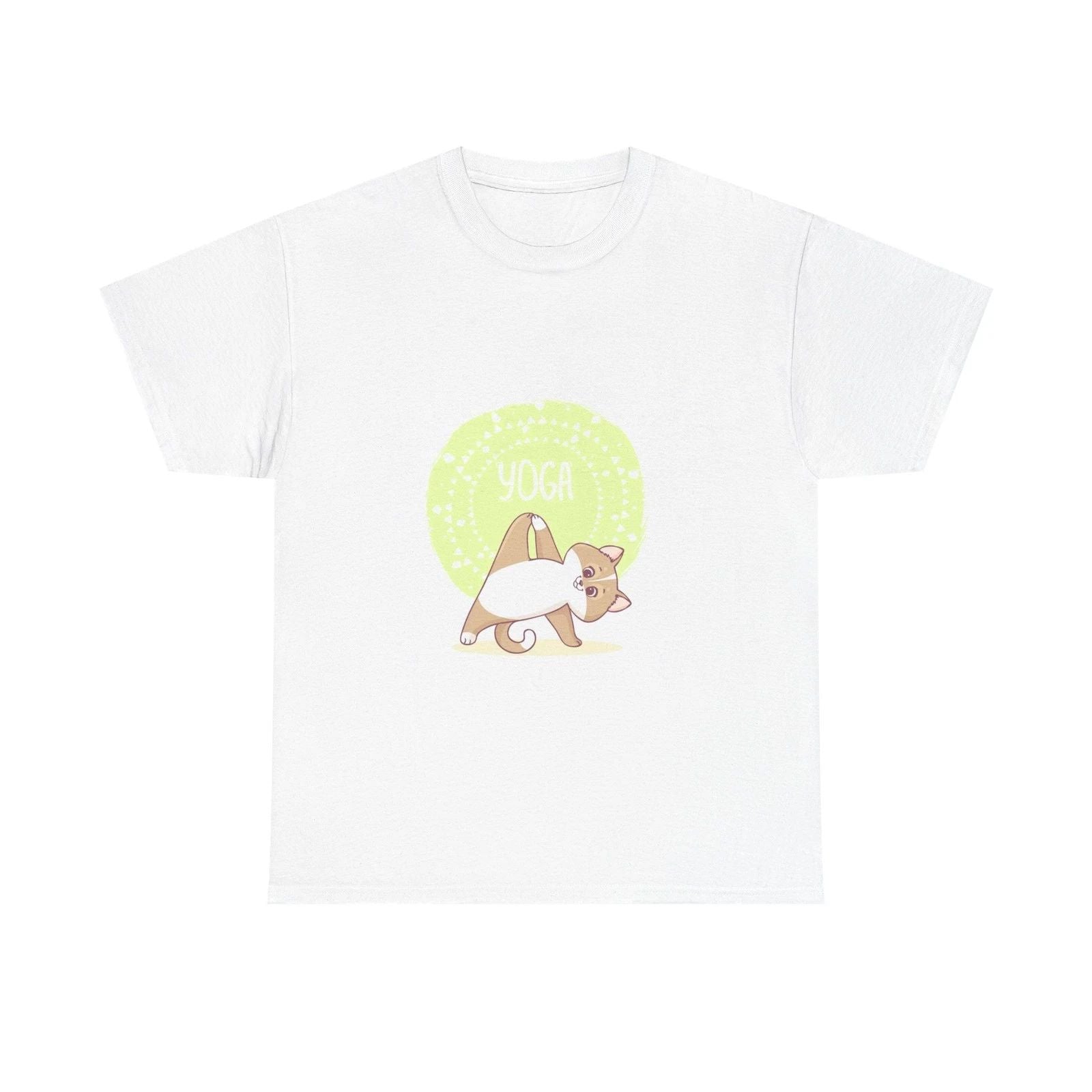 Cat Yoga T-Shirt, Funny Cat Tee, Yoga Lover Shirt, Cute Animal Graphic Tee, Cat