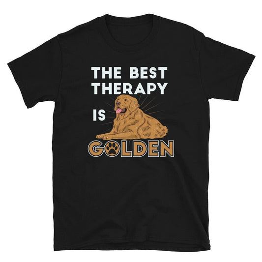 Dog Lover Retriever The Best Therapy Is Golden Short-Sleeve Unisex T-Shirt