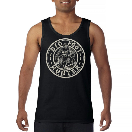 Bigfoot Hunter Tank Top Funny Sasquatch Joke Believe Outdoor Camping Men's Top