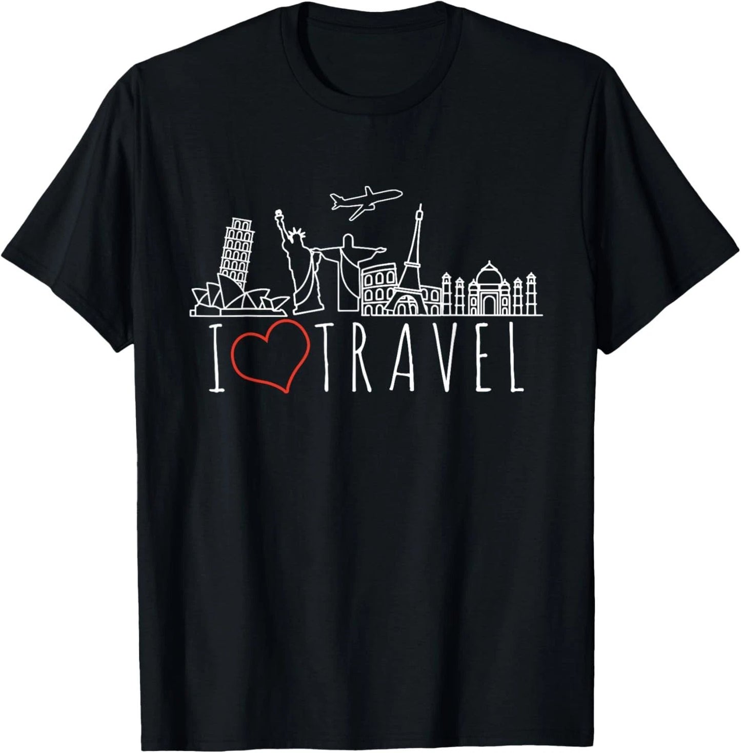 I Love Travel - Traveling Funny Traveler Gift T-Shirt