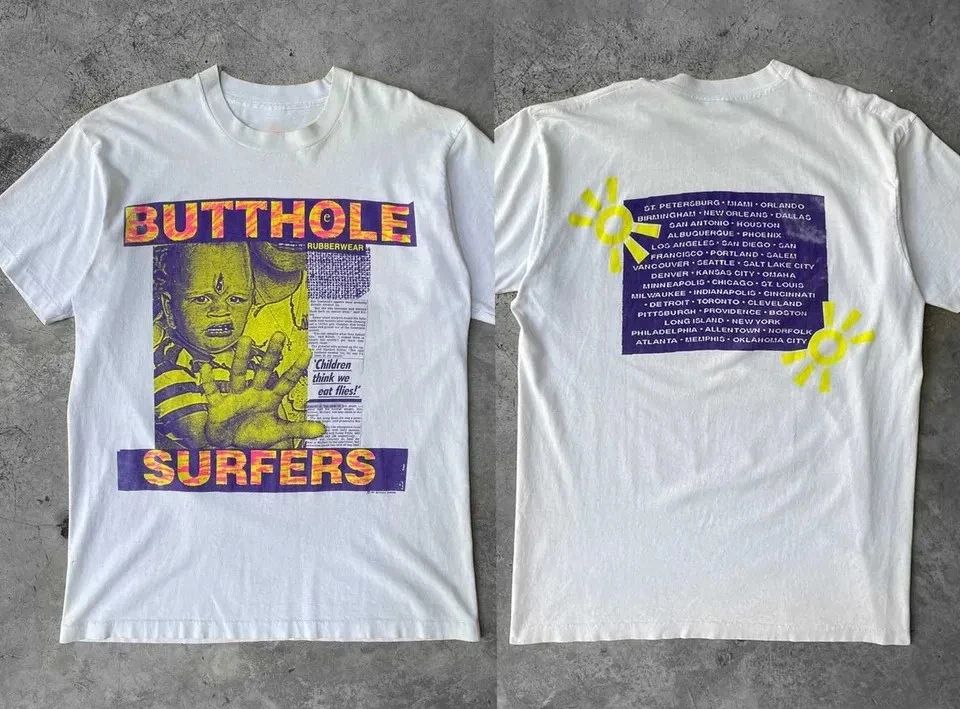 Butthole Surfers Rock Band 1993 Tour Concert Tee, Butthole Surfers T-Shirt
