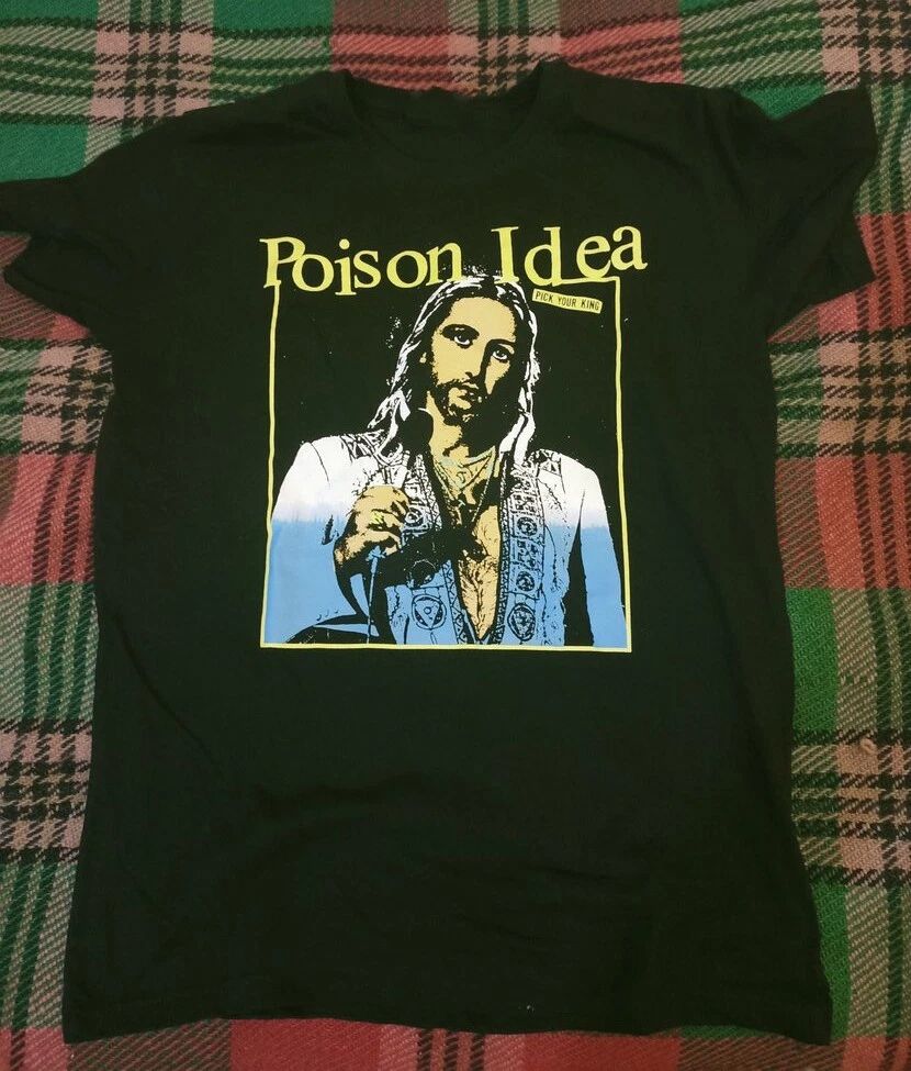 Vtg Poison Idea Band In Concert Cotton Black All Size Unisex Shirt