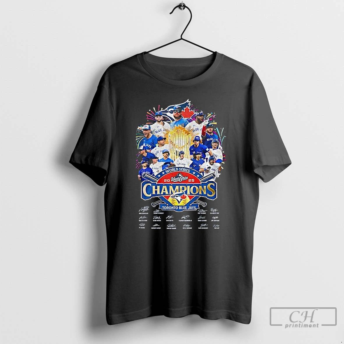 Classic World Series 2025 Champions Toronto Blue Jays Signed Mlb T Shirts