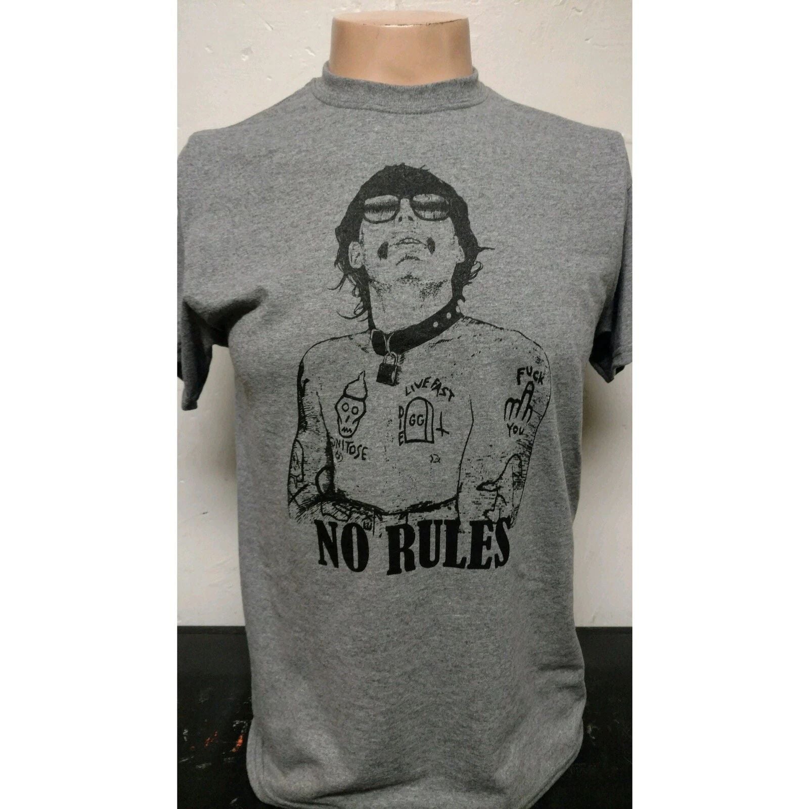 GG Allin No Rules Homoge Murder Junkies Punk T-Shirt
