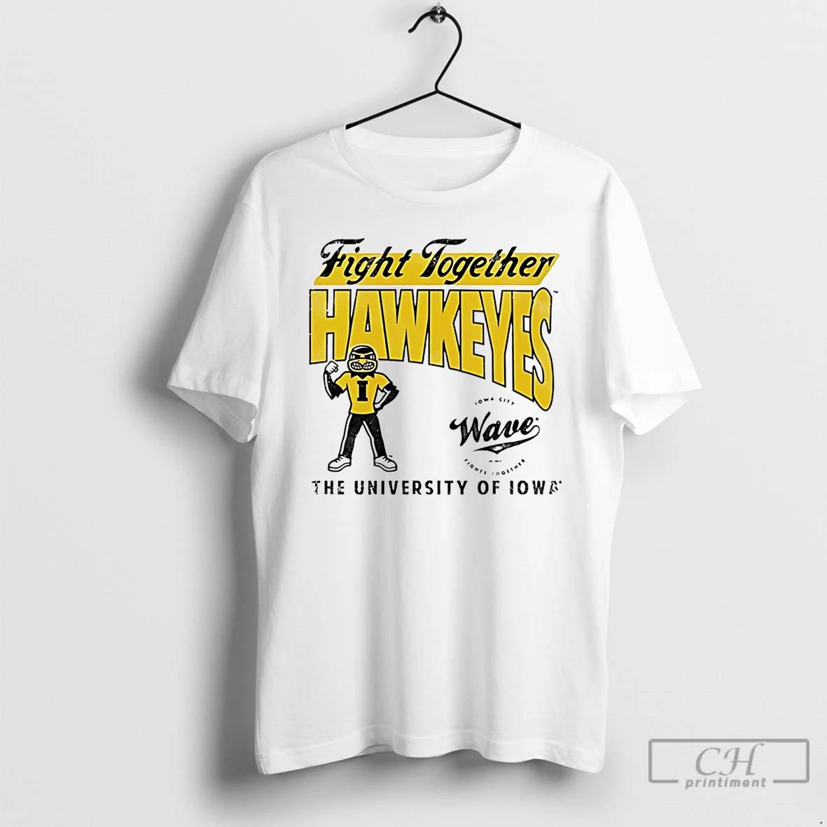 Premium Iowa Hawkeyes Wave Fight Together T Shirts