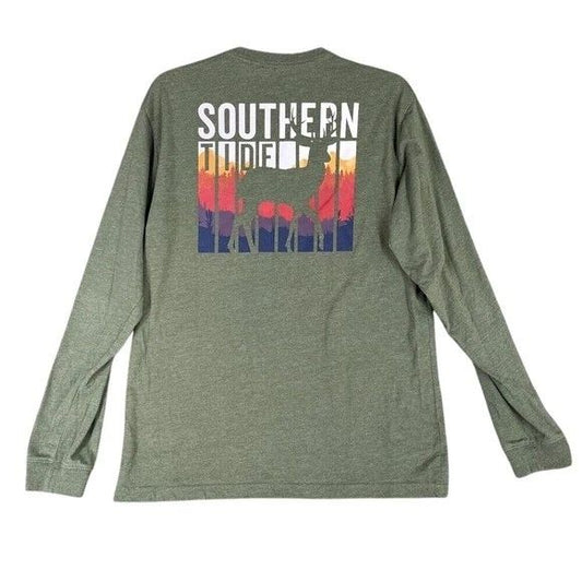 Southern Tide Graphic Deer Shirt Men M Casual Outdoor Hunting Lifestyle