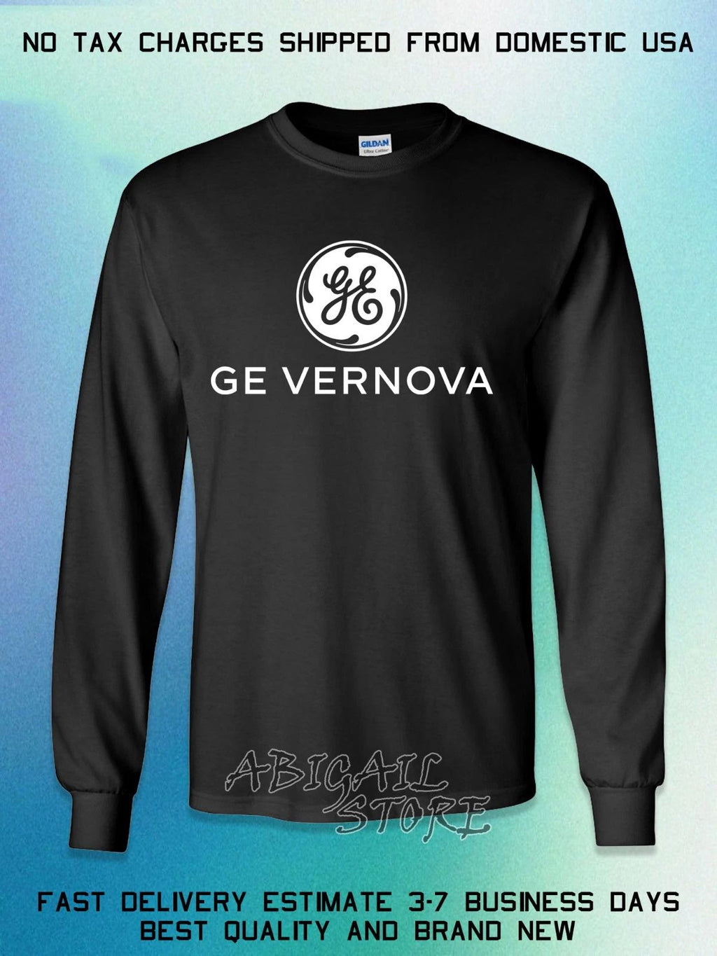 New Tee General Electric GE Vernova Men's Long Slevee T-Shirt American T-Shirt
