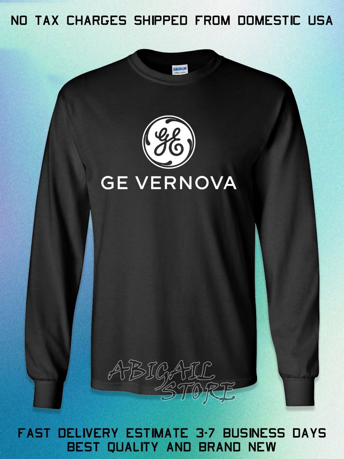 New Tee General Electric GE Vernova Men's Long Slevee T-Shirt American T-Shirt