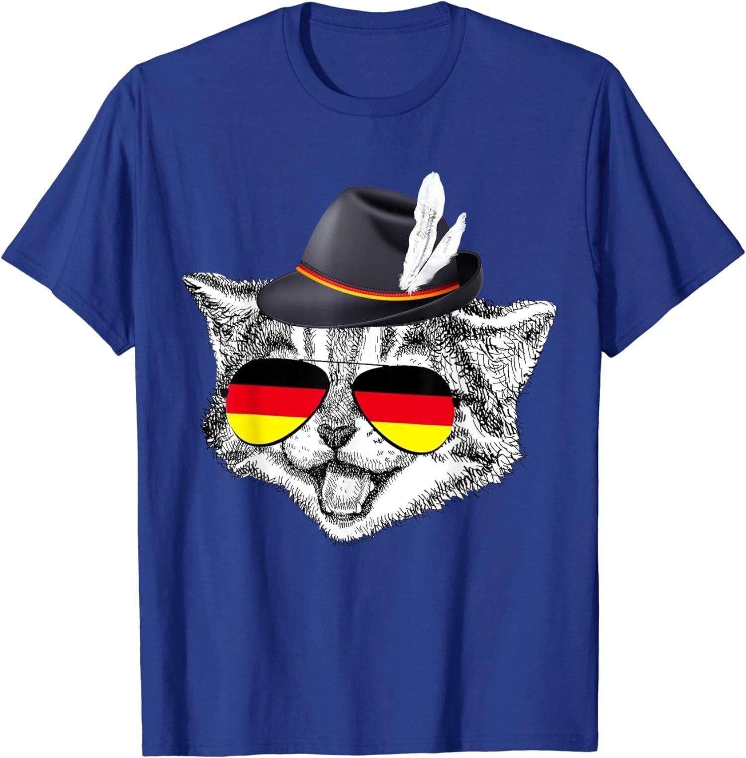 Cute Cat German Flag Oktoberfest Pride Germany T-Shirt