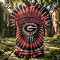 Georgia Bulldogs NCAA Red and Black Tie Dye Shirt