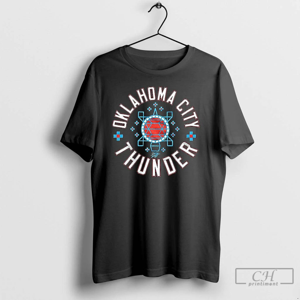 Premium Oklahoma City Thunder Baslketball 2025 Indigenous Culture Logo T Shirts