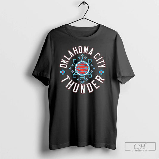 Premium Oklahoma City Thunder Baslketball 2025 Indigenous Culture Logo T Shirts