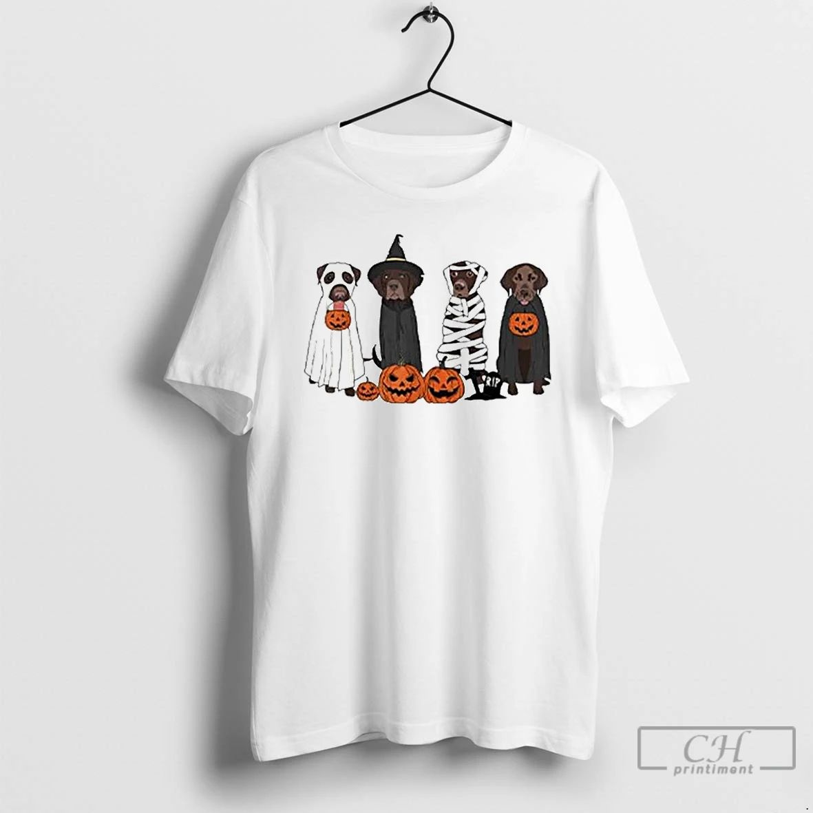 Premium Halloween Brown Labrador Ornaments T Shirts