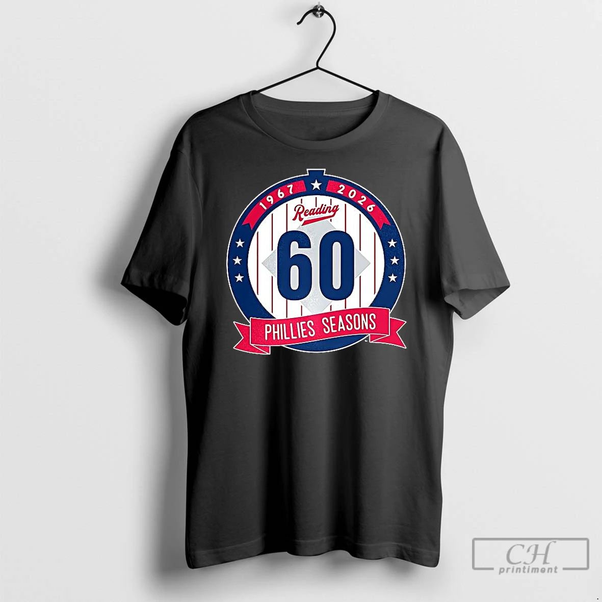 Premium Reading Phillies Season 60th Anniversary Logo 1967 2026
