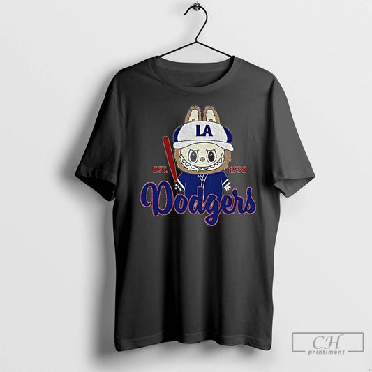 Classic Labubu Los Angeles Dodgers Est 1958 Mlb Baseball World Series Game Day