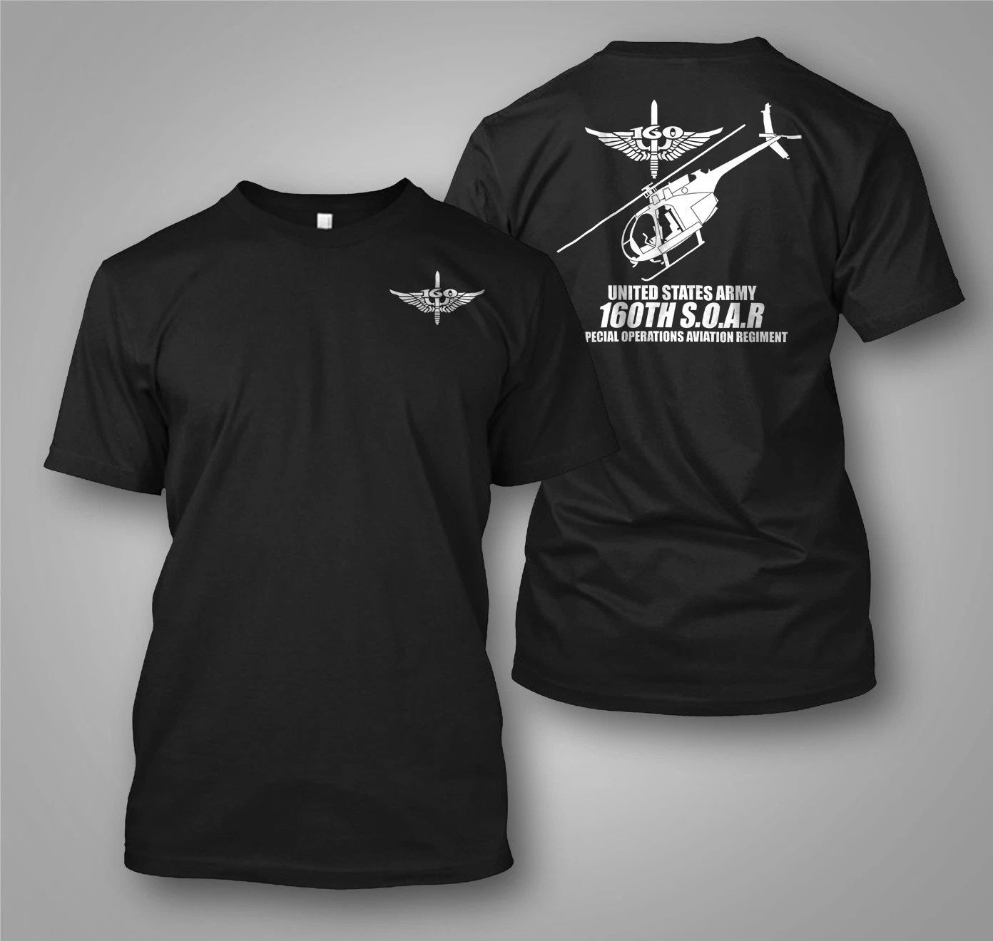 United States Army 160TH Soar Special -  Custom Men's Back and front T-Shirt Tee