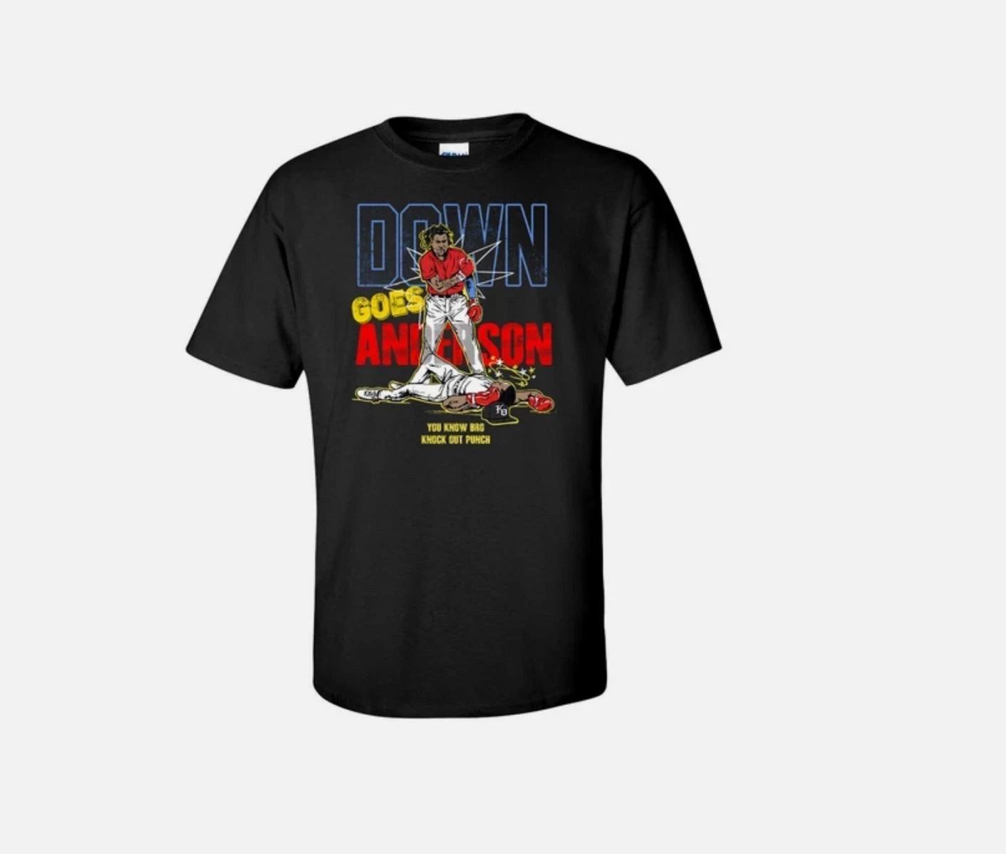 Down Goes Anderson Jose Ramirez Tim Anderson Black T-Shirt S-5XL