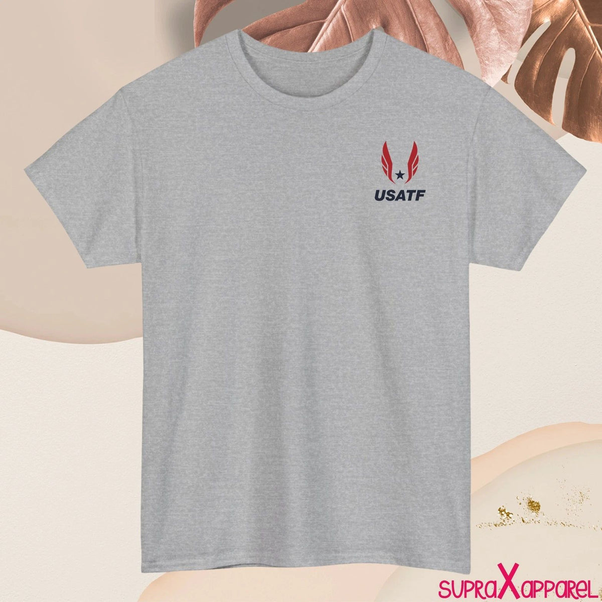 USATF USA Track & Field Logo Mens T-Shirt Cotton Graphic Tee Made in USA S-5XL