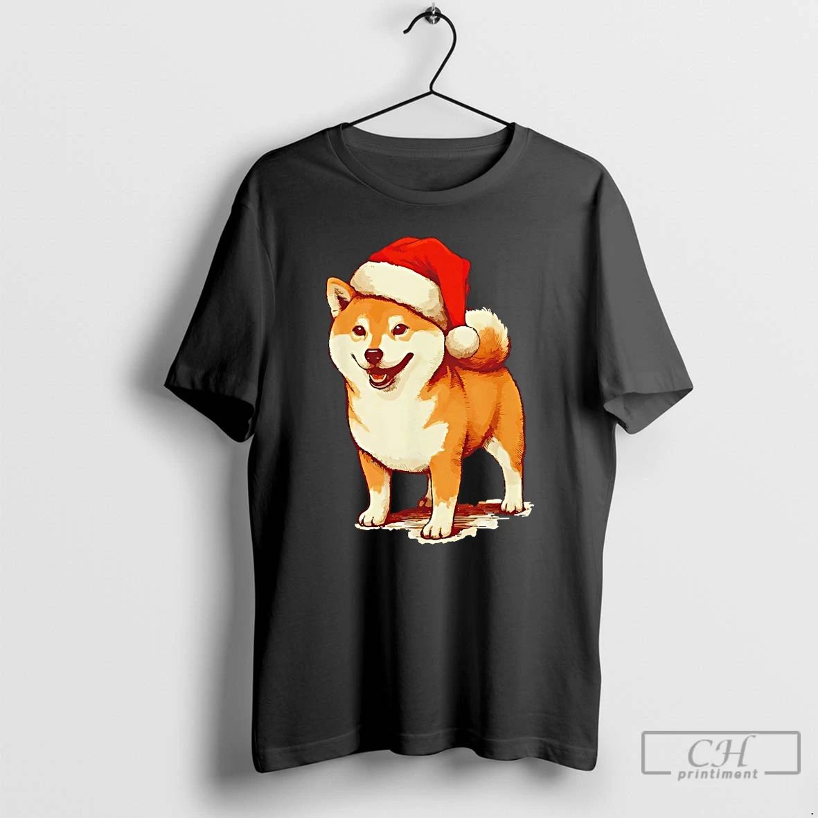 Classic Shiba Inu Christmas Hat T Shirts