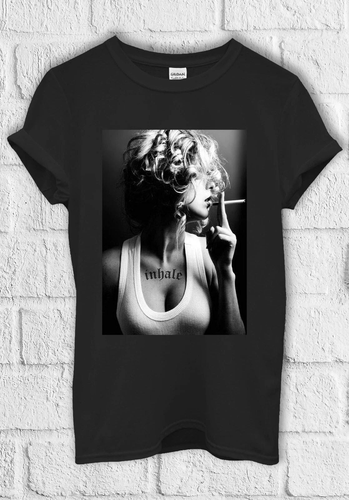 Sexy Smoking Inhale Girl Cool T shirt Men Women Hoodie Sweatshirt Unisex  1491