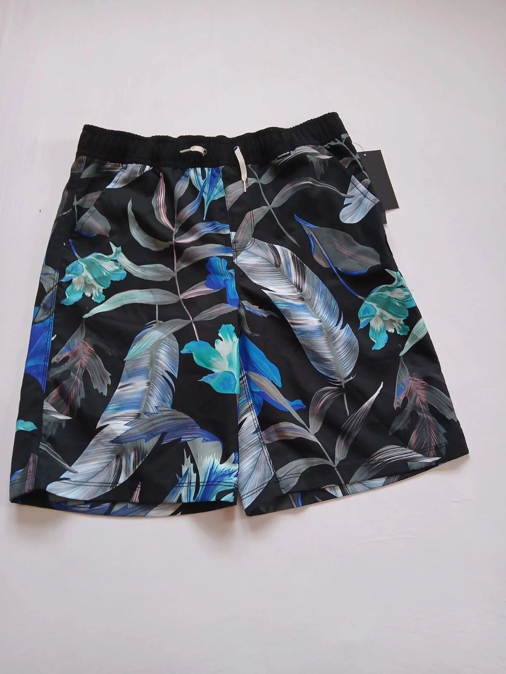 Hurley Fat Cap Volley Board Short Men's XL Black Feather Surfing CD0235-010 N125
