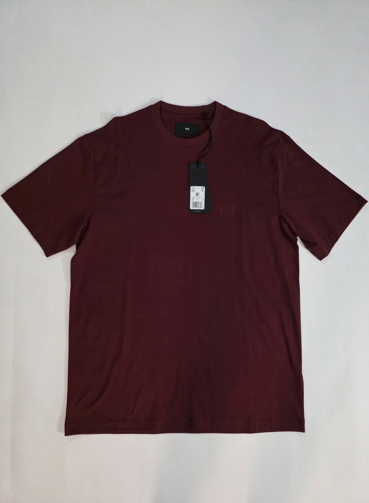 Y-3 Burgundy Relaxed Tee Men's Size S Y-3 Relaxed Short Sleeve T-Shirt IV8222