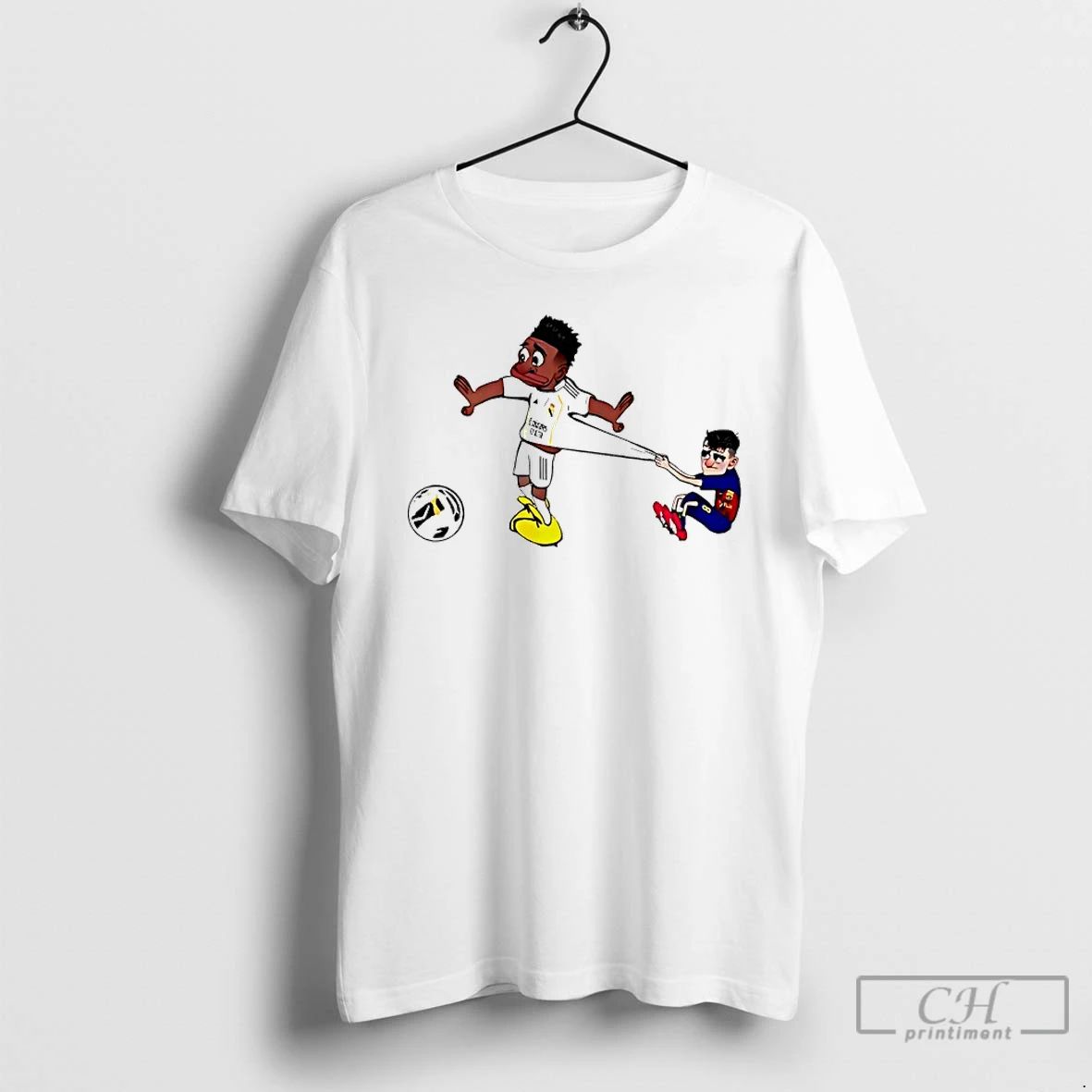 Classic Pedri Pulling Vini Caricature T Shirts