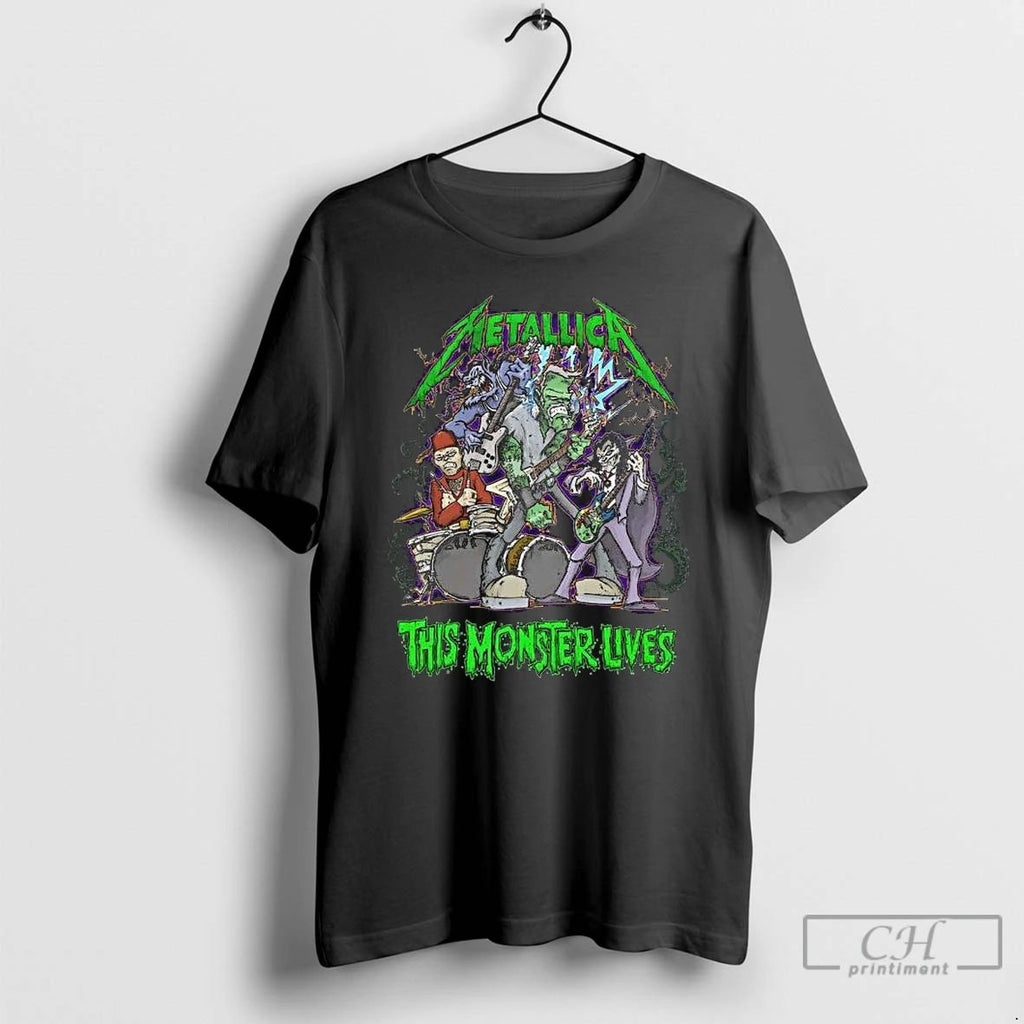 Classic Metallica Halloween 2025 This Monster Lives X Squindo Metallica Monsters Long Sleve T Shirts