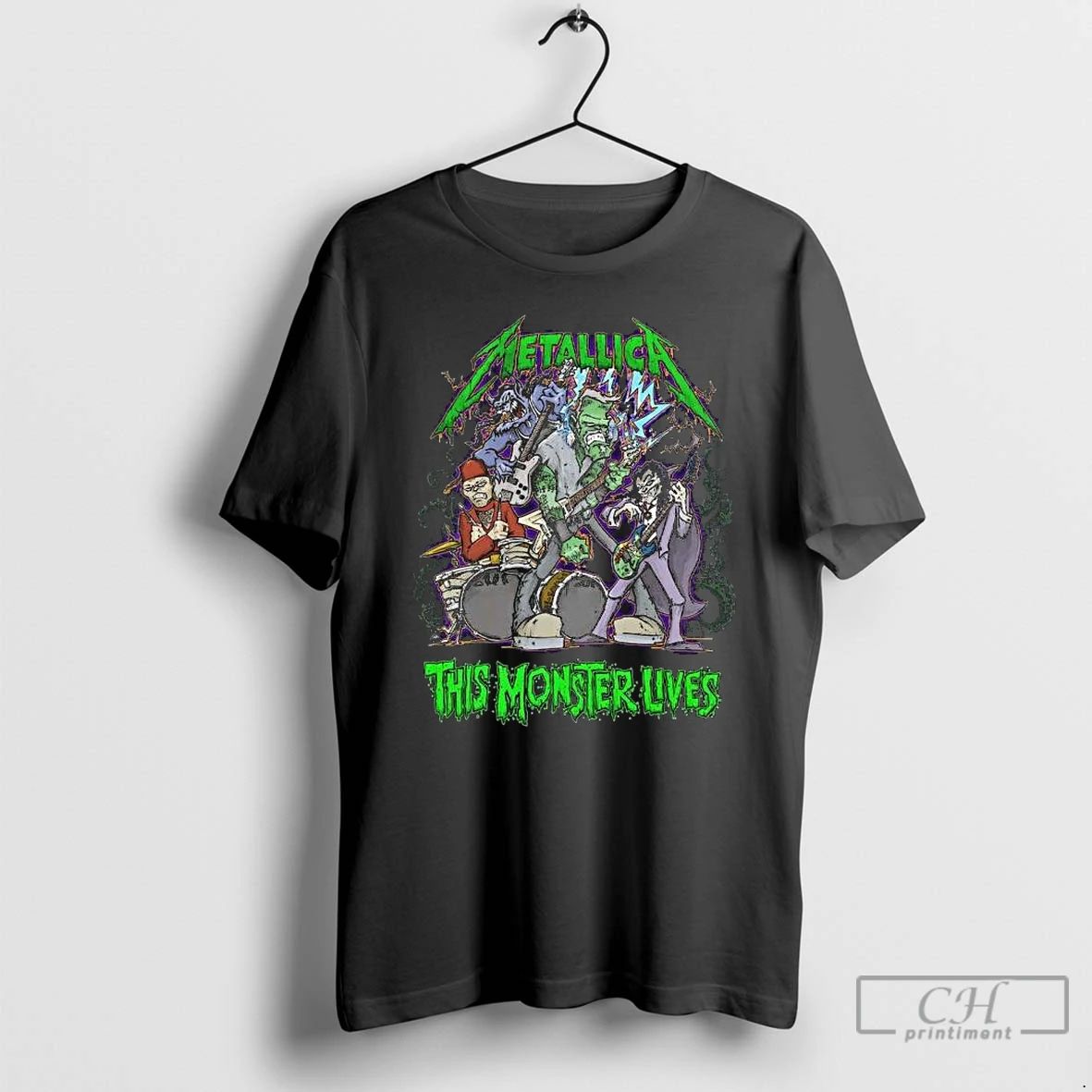 Classic Metallica Halloween 2025 This Monster Lives X Squindo Metallica Monsters Long Sleve T Shirts
