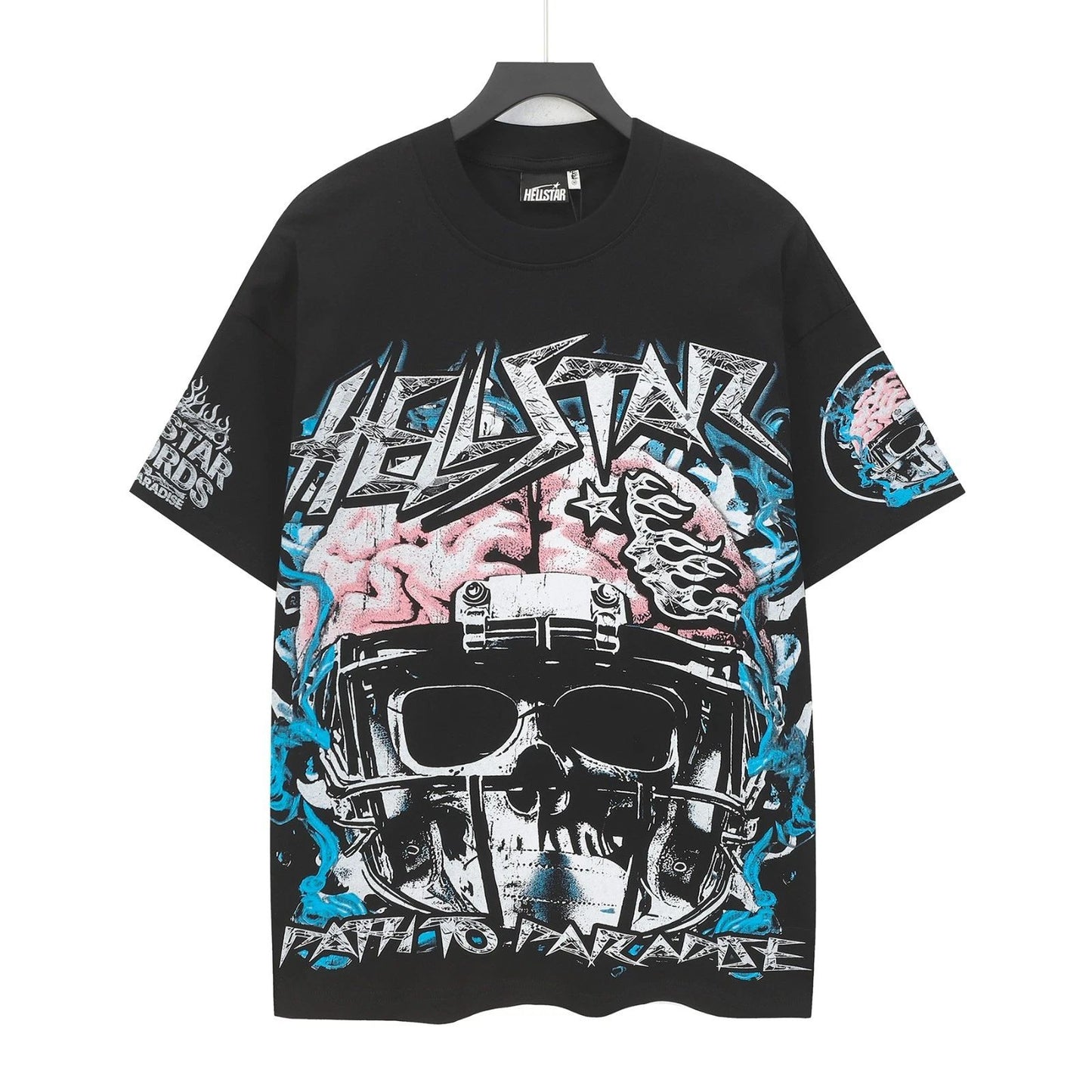 Hell Studios star Classic Skeleton Racing Driver Tee Mens Short sleeved T-shirt