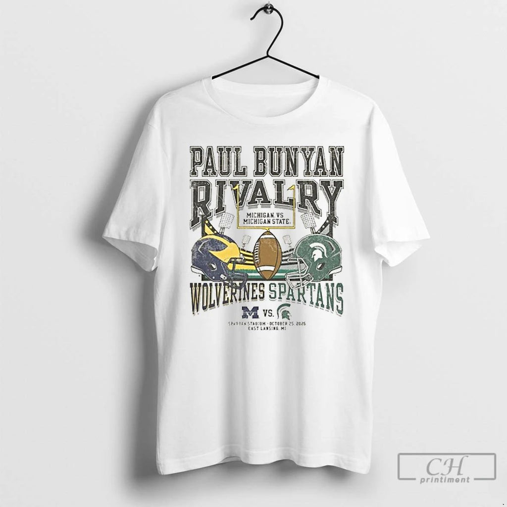 Classic Michigan State Spartans Vs Michigan Wolverines 2025 Gameday Football T Shirts