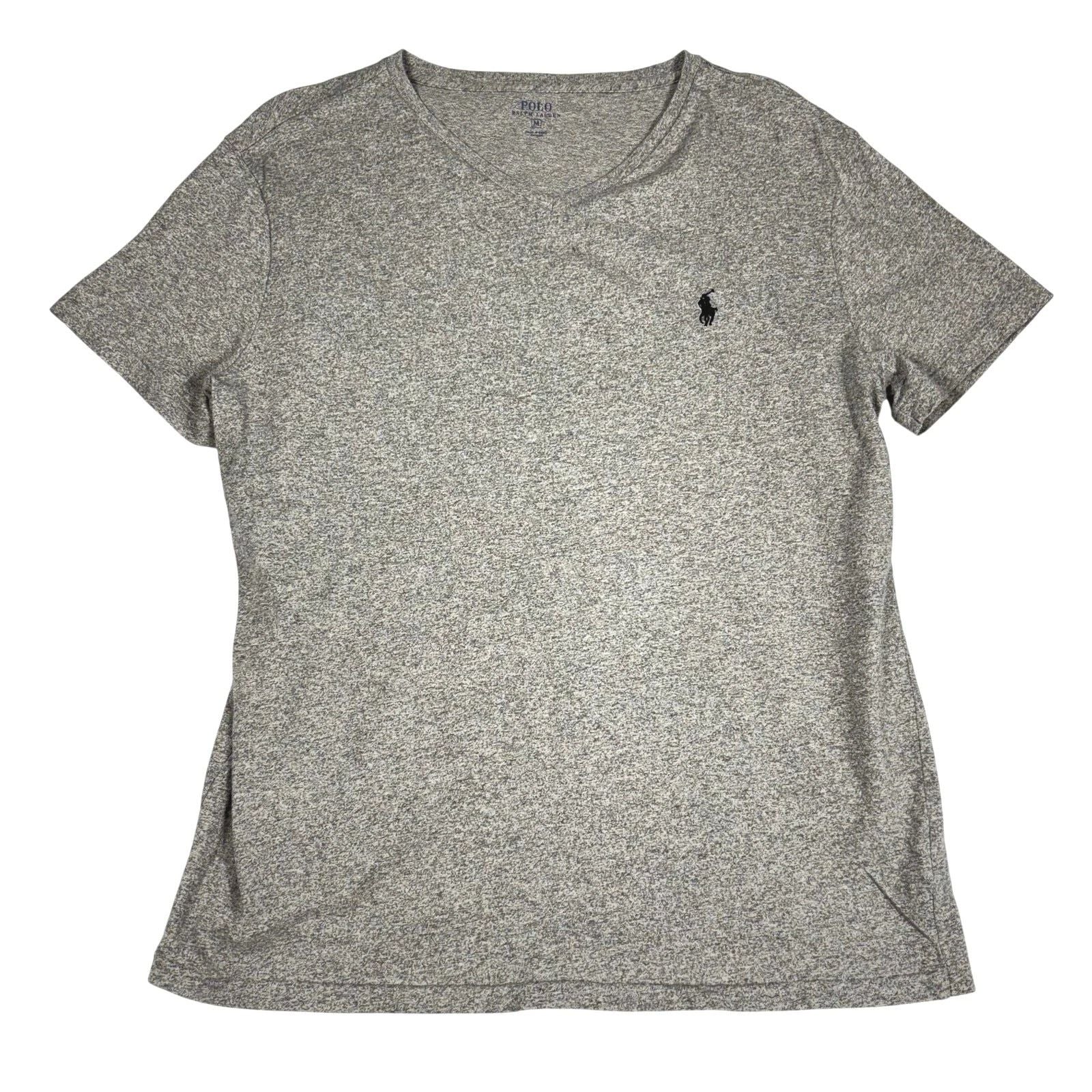 Polo Ralph Lauren Men's Gray Heather V-Neck T-Shirt Size M 100% Cotton