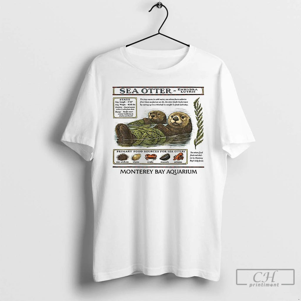 Classic Sea Otters Monterey Enhydra Lutris Monterey Bay Aquarium California Vintage T Shirts