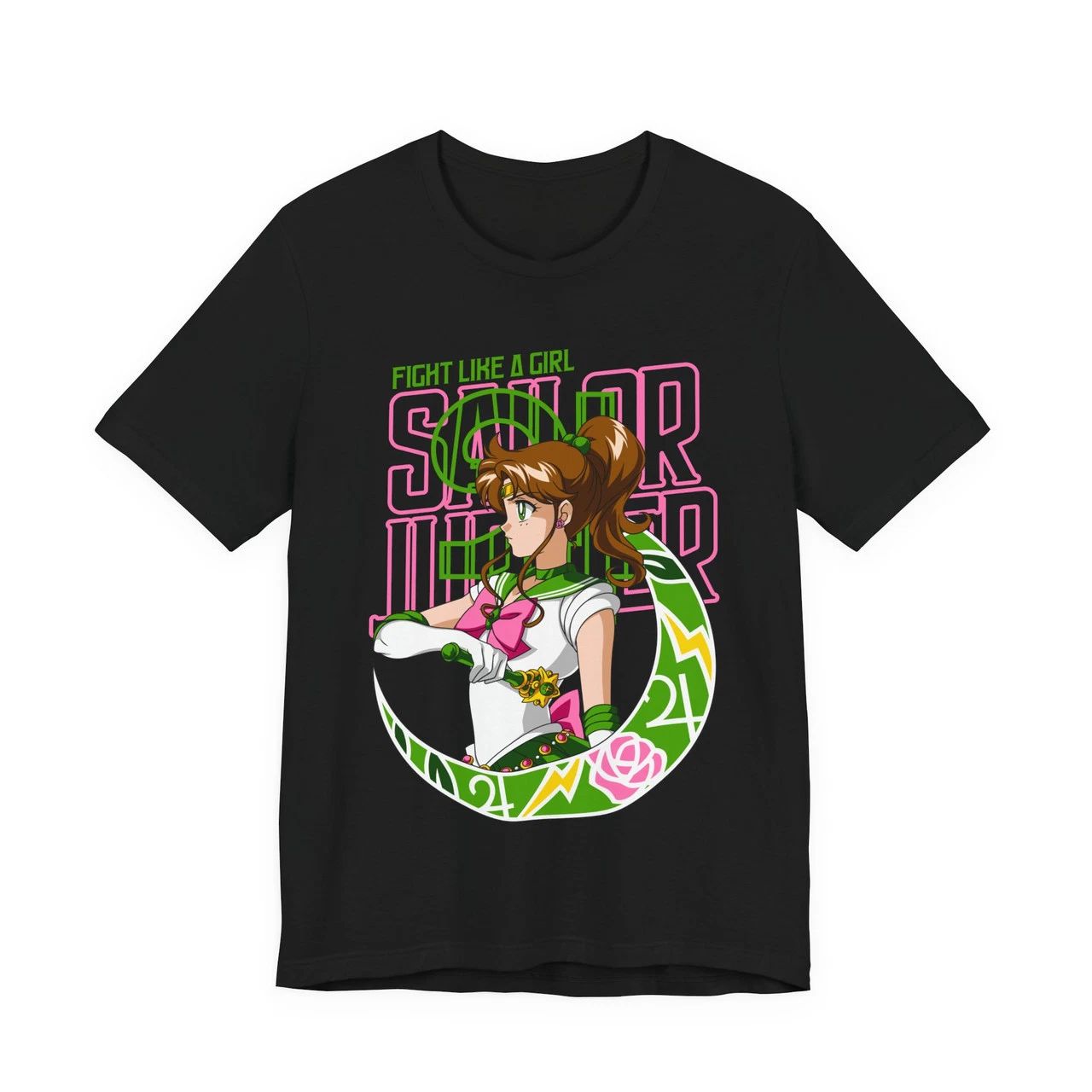 Anime Sailor Jupiter Fight Like A Girl T Shirt Size S - 5Xl Gift For Friends