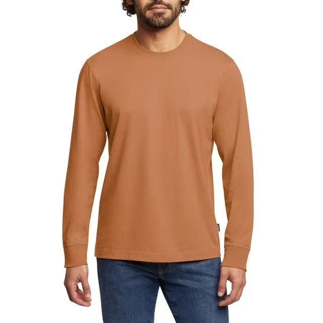 Eddie Bauer Men's Long Sleeve Crewneck T-Shirt Size Medium Orange