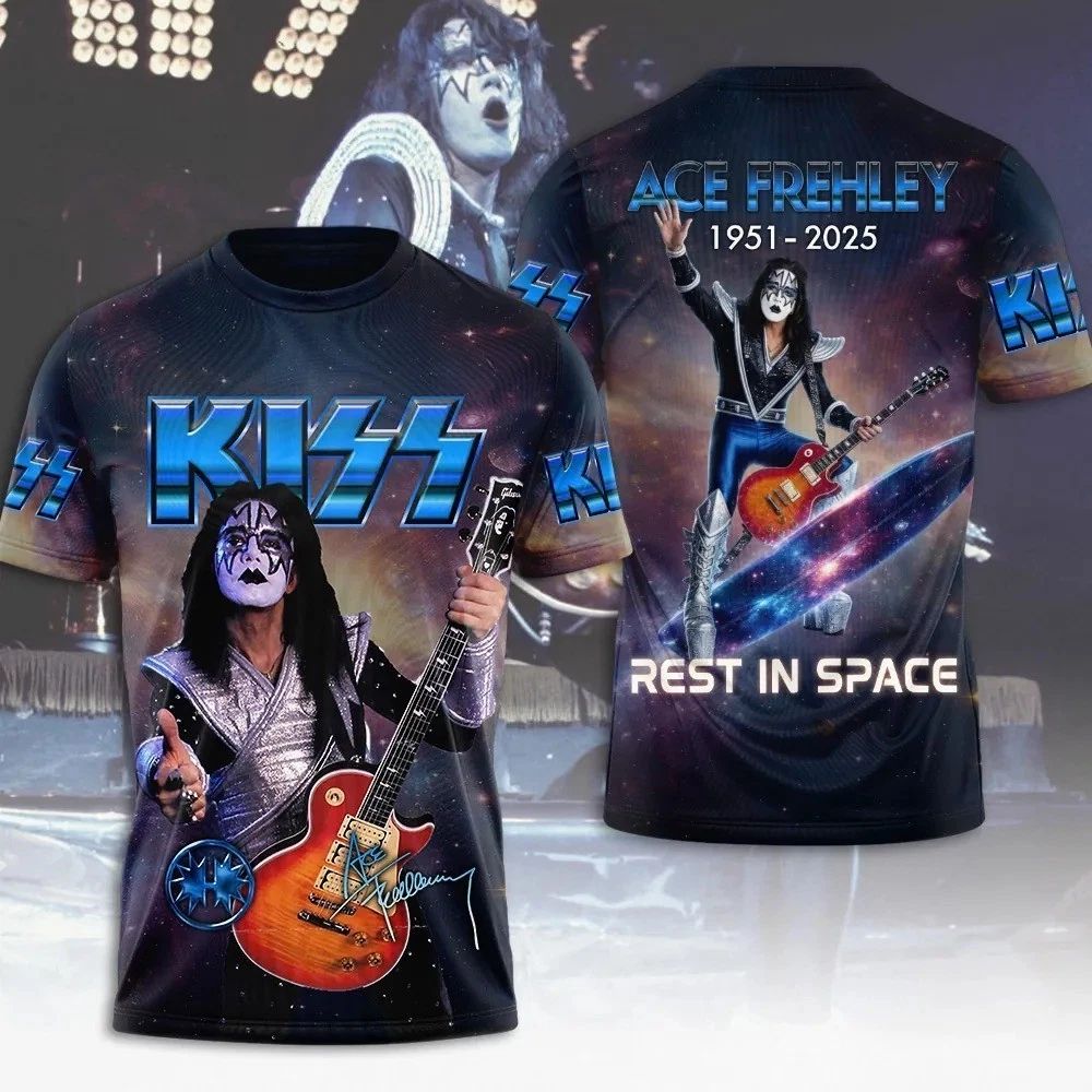 Ace Frehley 1951-2025 Rest In Space T-shirt 3D Apparel