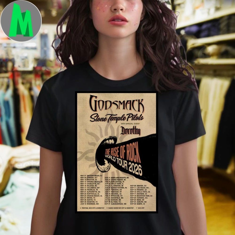 Original Godsmack Tour The Rise Of Rock World 2026 Poster Shirt