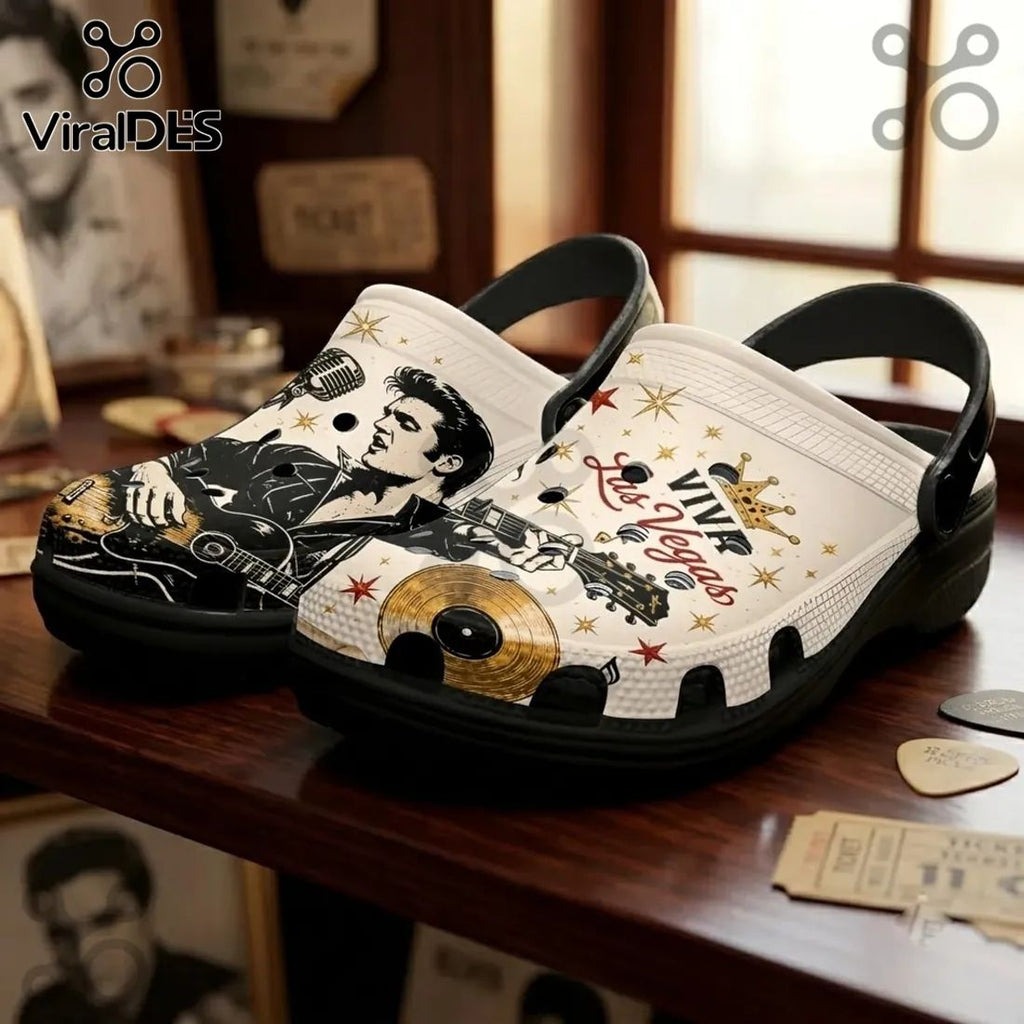 Elvis Presley Viva Las Vegas Crocs Clogs