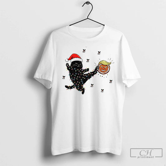 Premium Black Cat Kick Trump Cookie Fdt Christmas 2025