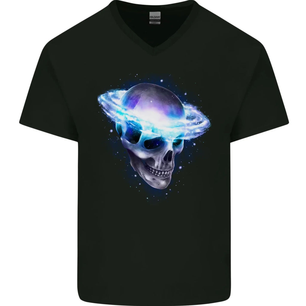 Brainstorm SCI-FI Skull Gothic Space Mens V-Neck Cotton T-Shirt
