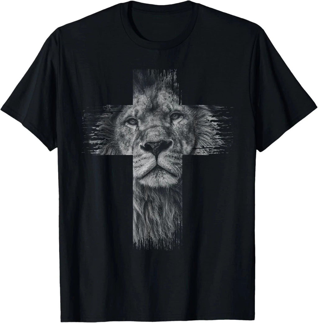 Christian Jesus Lion Tribe Judah Cross Gift Men Women T-Shirt