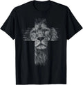 Christian Jesus Lion Tribe Judah Cross Gift Men Women T-Shirt