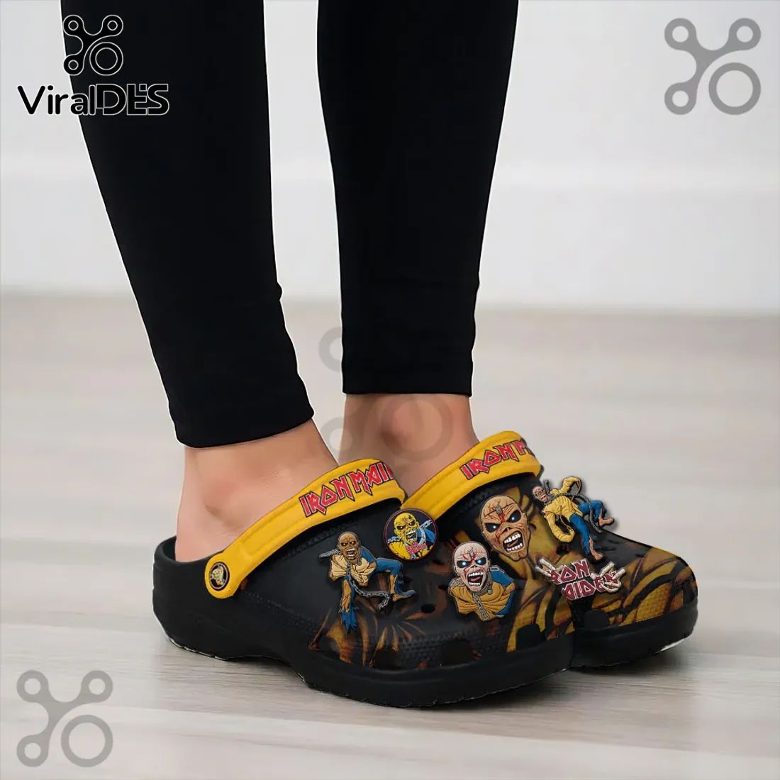 Iron Maiden Eddie Mascot Crocs Clogs Shoes