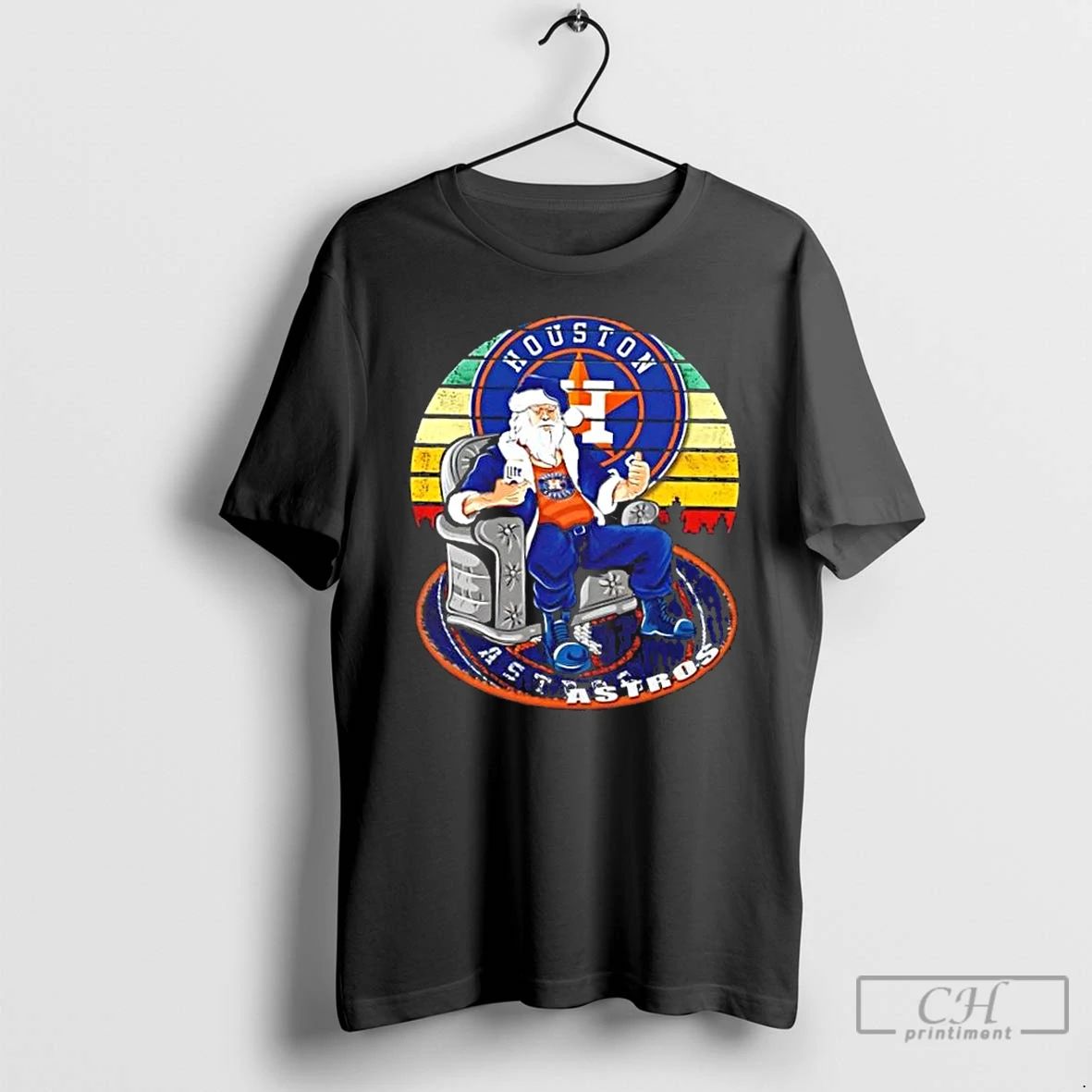 Classic Houston Astros X Santa Claus Christmas Vintage T Shirts