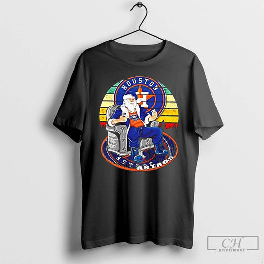 Classic Houston Astros X Santa Claus Christmas Vintage T Shirts